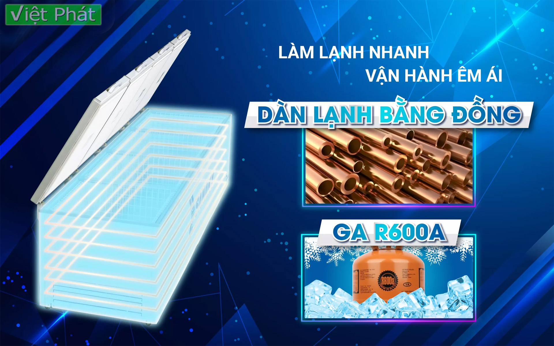 VH-1799HY3 - Tủ đông Sanaky inverter 1500 lít VH-1799HY3 - Hàng chính hãng