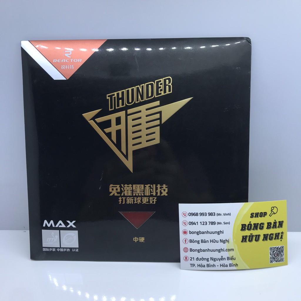 Mặt vợt bóng bàn Reactor Thunder Max lót bọt khí đen