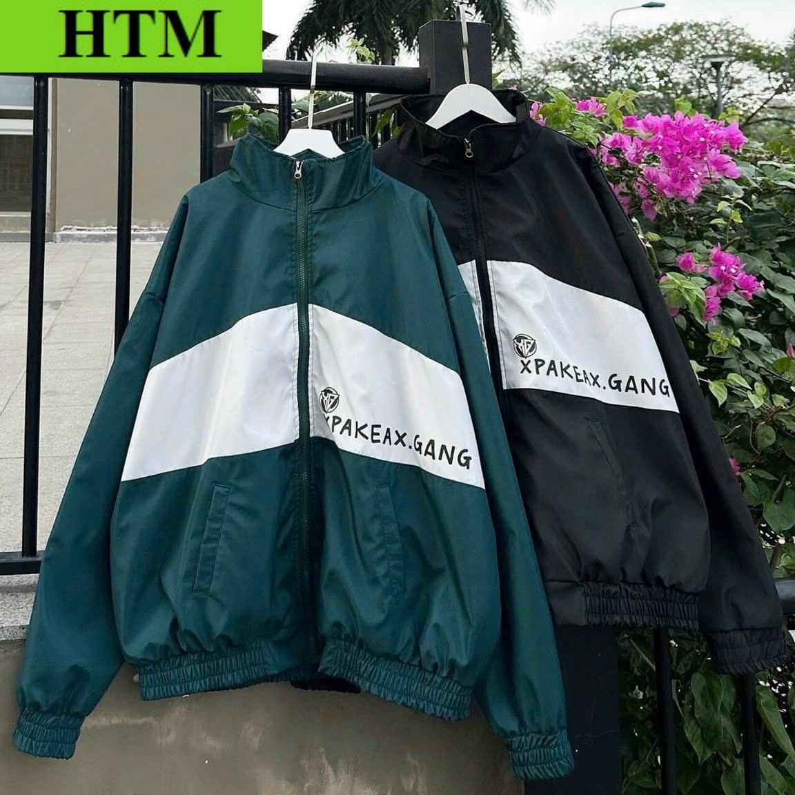 Áo Khoác Dù Nam Nữ Có 2 Lớp Vải Gió Mặc Mát Mẻ Logo In Chữ XPAKEAX.GANG HTM FASHION