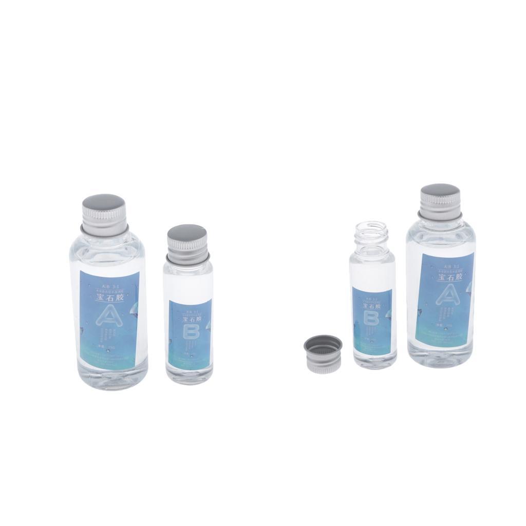 4 Bottles AB Clear Crystal Epoxy Resin Glue For DIY Crafts 3:1 10g Hard Glue