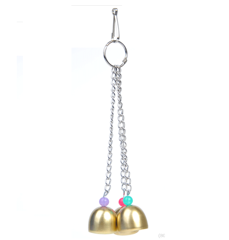 1 dây chuông dùng làm đồ chơi tương tác cho chim, vẹt