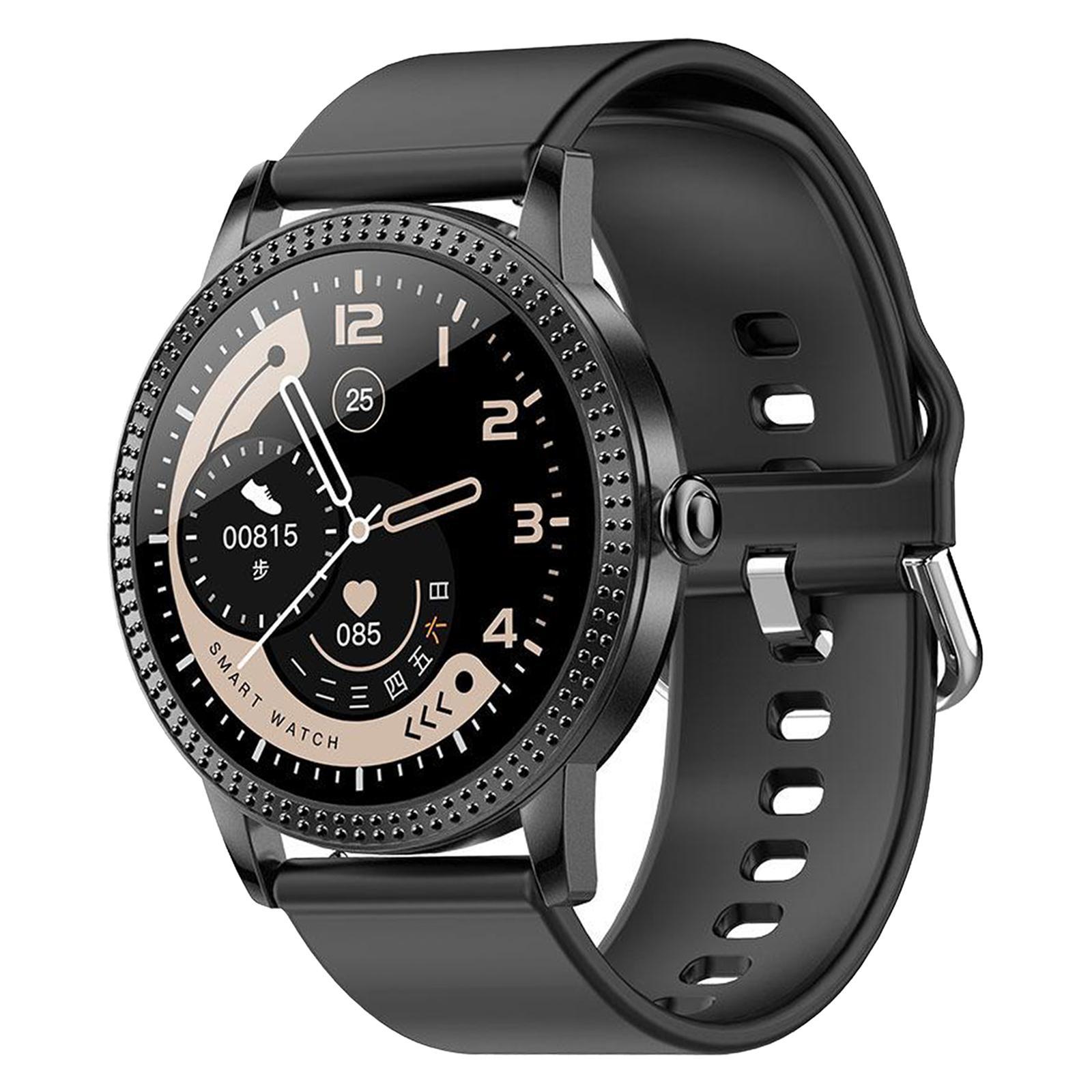 CF18P Smart Watch 1.08" Full Touch Heart Rate Monitor Black