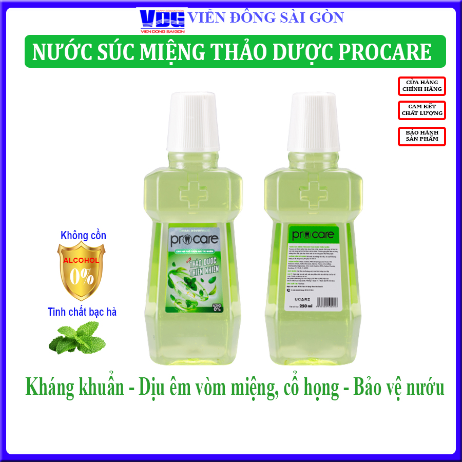 Nước súc miệng Procare thảo dược thiên nhiên (250ml)