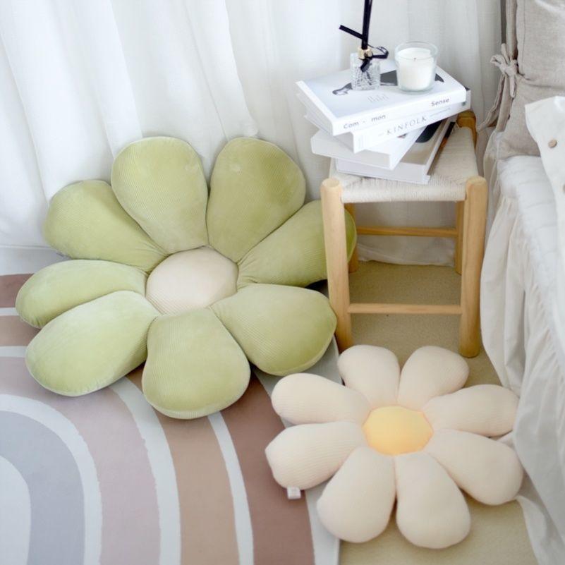 Hoa Cúc Sang Trọng Vật Có Gối Hoa Hướng Dương Miếng Xuống Cotton Chứa Đầy Vàng Hồng Ghế Gối Hoa Tất Nam Tầng Gối 3 Size