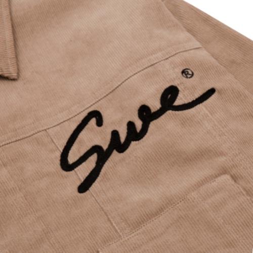 SWE - Áo sơ mi unisex SIGNATURE CORDUROY JACKET vải nhung sợi dài tay thêu chữ