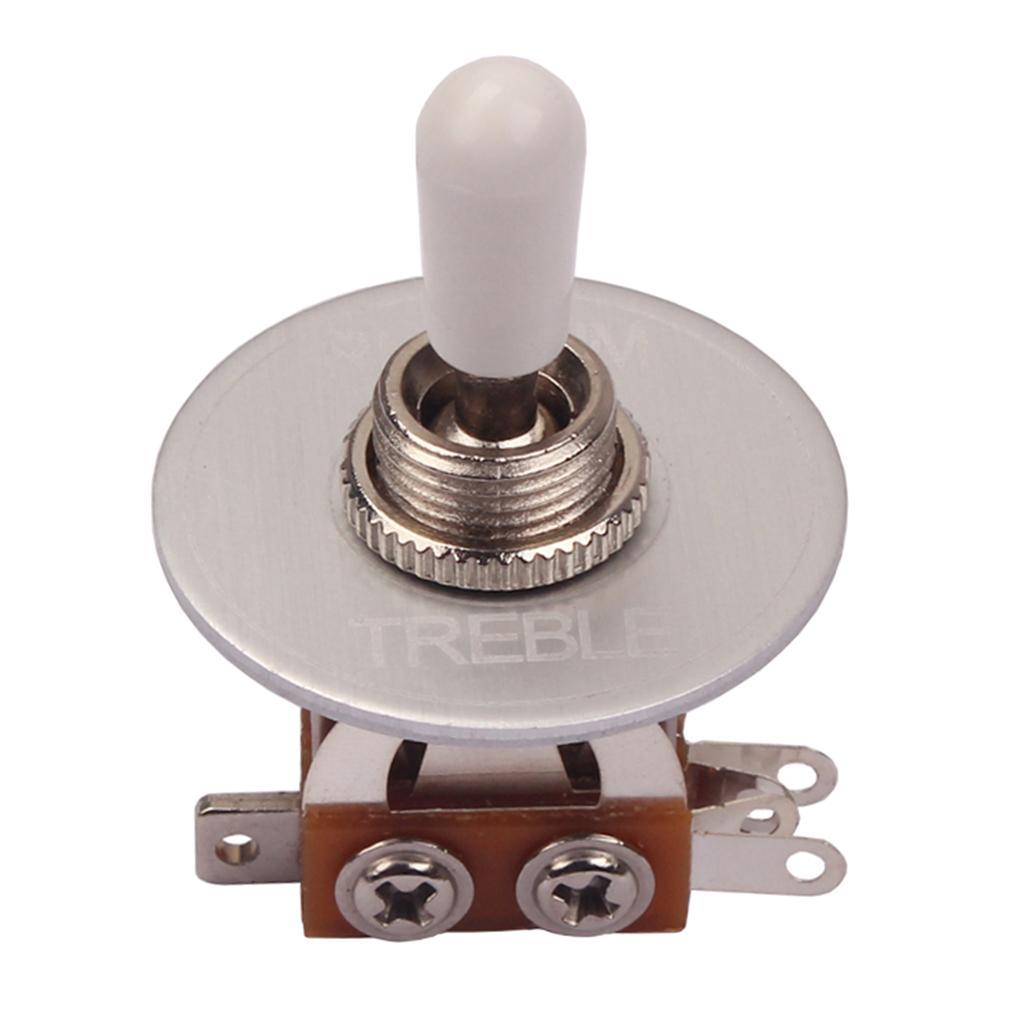 3 Way Toggle Switch Pickup Selector for Electric Guitar  White Tip