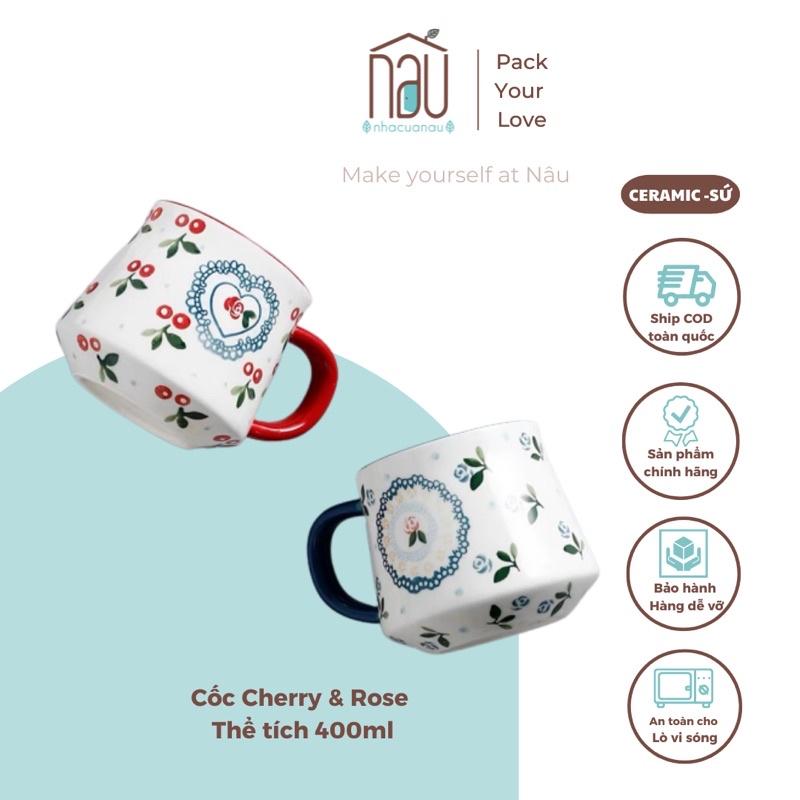 Cốc thuỷ tinh, sứ 400ml; rất tiện lợi dùng uống trà sữa, nước...