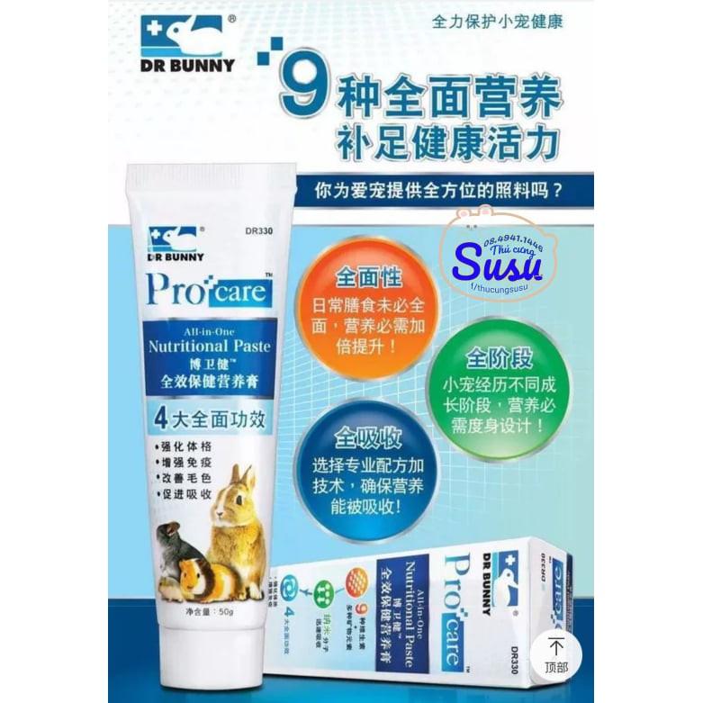 Gel dinh dưỡng tăng sức đề kháng dùng cho Hams, Chin, Bọ và Thỏ - DR330, 331 - DR Bunny