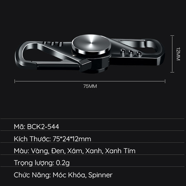 Móc Móc Chìa Khóa Ô Tô Xe Máy Spinner Trò Chơi Con Quay Giải Trí Nhỏ Gọn Tiện Dụng BCK2-544 ( Giao màu ngẫu nhiên )