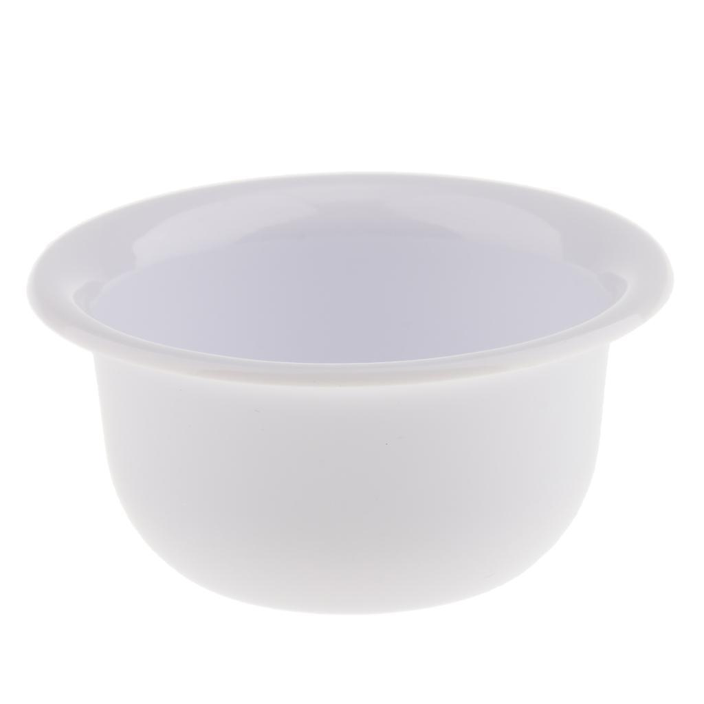 3Pcs White Shaving Bowl Plastic Soap Dish
