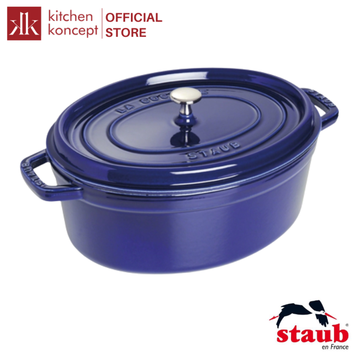 Staub - Nồi oval màu xanh đen - 11cm