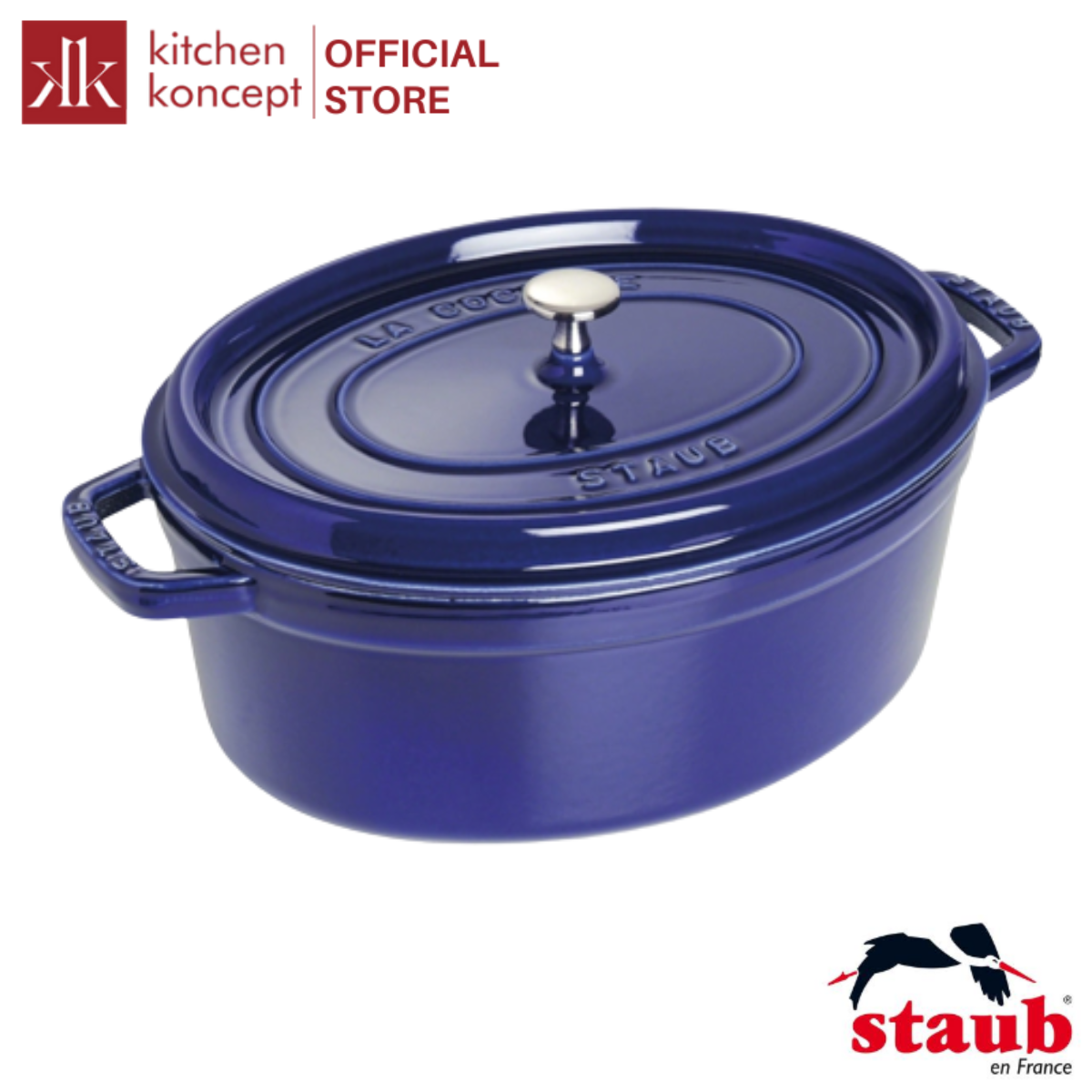 Staub - Nồi oval màu xanh đen - 11cm (0.23L)