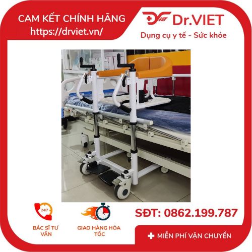 Khung đẩy có ghế ngồi, có tay nâng TAJERMY-TJM-KD02  trợ thủ đắc lực cho những người gặp khó khăn trong việc di chuyển  từ khung đẩy sang ghế sofa, giường, nhà vệ sinh, ghế,... hoặc giúp y tế, người nhà dễ dàng chăm sóc bệnh