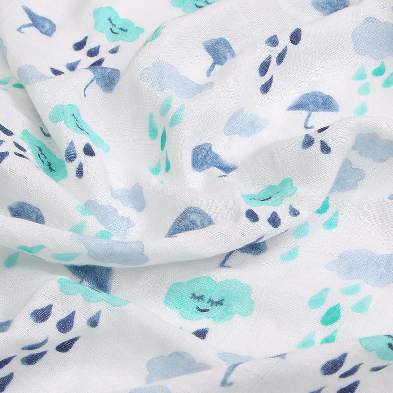 120X120Cm Muslin Bé Đầm Chăn Chức Năng Thiết Kế Quấn Bé Bao Bọc Rainbow In Hình Bé Sơ Sinh Gối