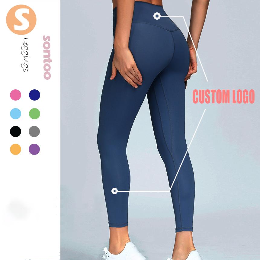 Quần Legging Nữ Nữ Quần Tập Yoga Tùy Chỉnh Logo Tập Luyện Thể Dục Quần Áo Chạy Quần Tập Gym Thun Co Giãn Áo Thể Thao Legging