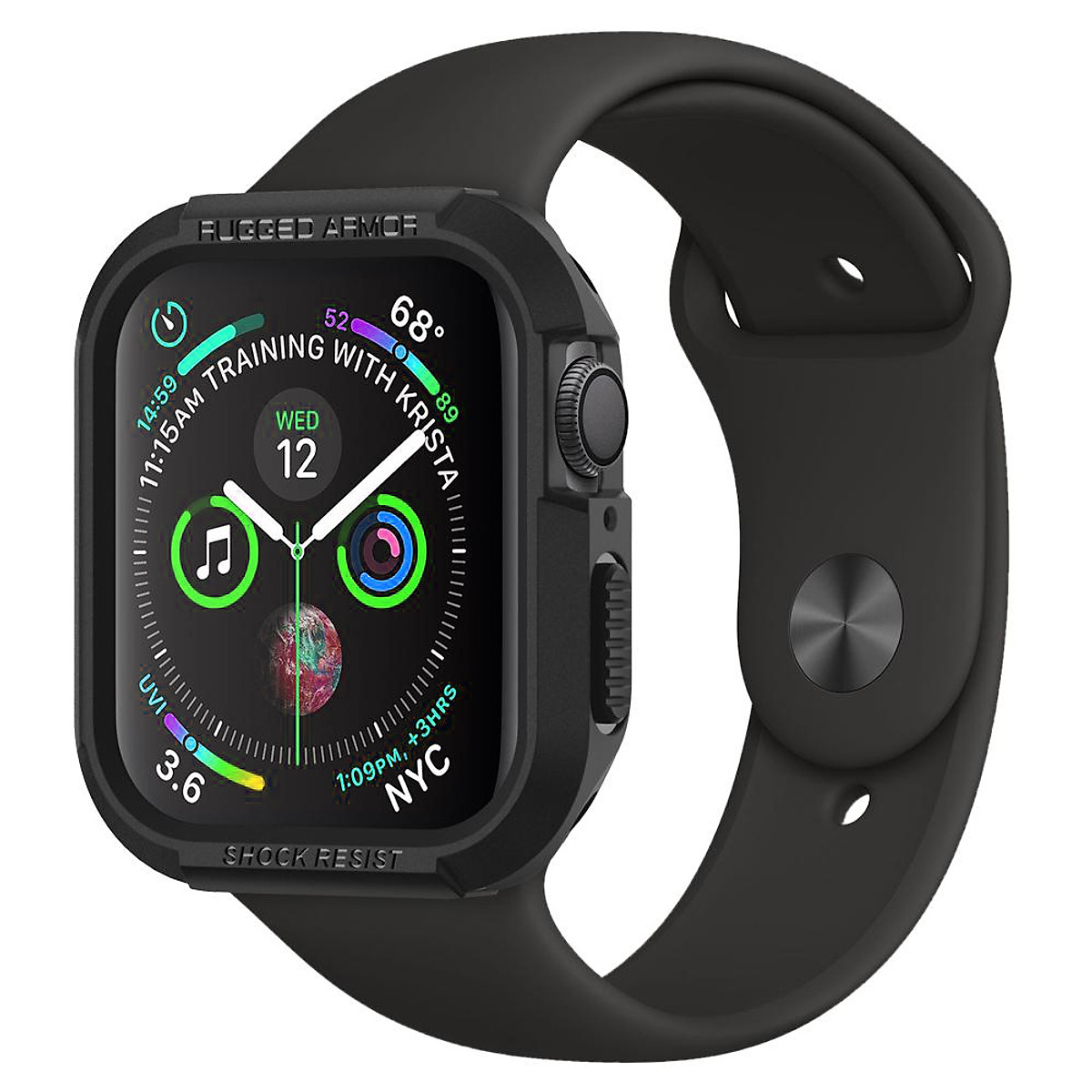 Ốp Case Chống Shock Kai Rugged Armor cho Apple Watch Series 6/ SE/ Series 5/4 Size 40/44mm- Hàng Chính Hãng