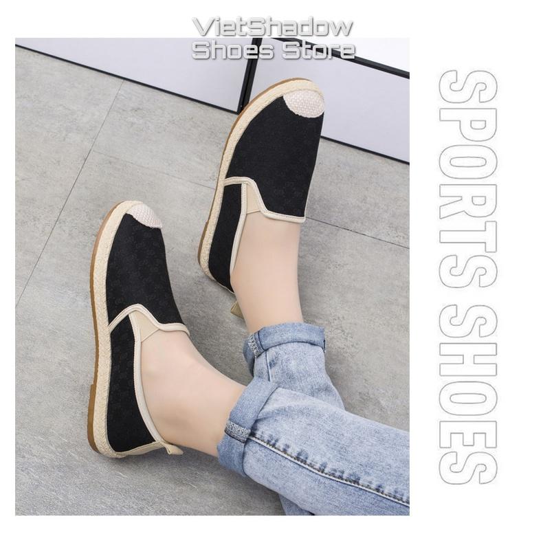 Slip on nữ - Giày lười vải nữ giá rẻ - Chất liệu vải đế cao su nhân tạo đúc trực tiếp, êm mềm - Mã SP 550/551