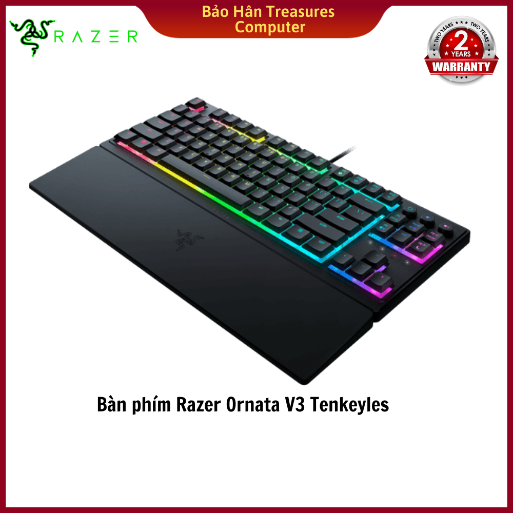 Bàn phím có dây Razer Ornata V3 Tenkeyless - Hàng Chính Hãng