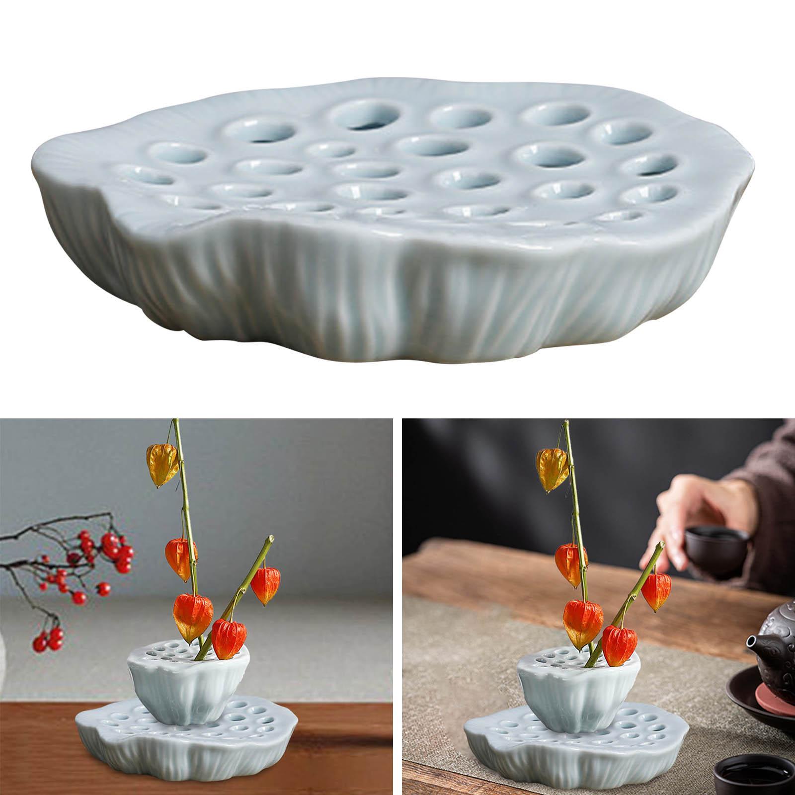Lotus Shaped Floral Arrangements Frog Sturdy for Tea Ceremony Festival Hotel