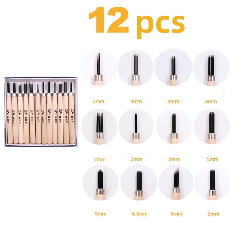 Khắc gỗ Công cụ cắt bằng gỗ Bộ dụng cụ 8 cái/đặt dụng cụ cầm tay DIY Chisel Set Dao Công cụ đặt chế biến gỗ