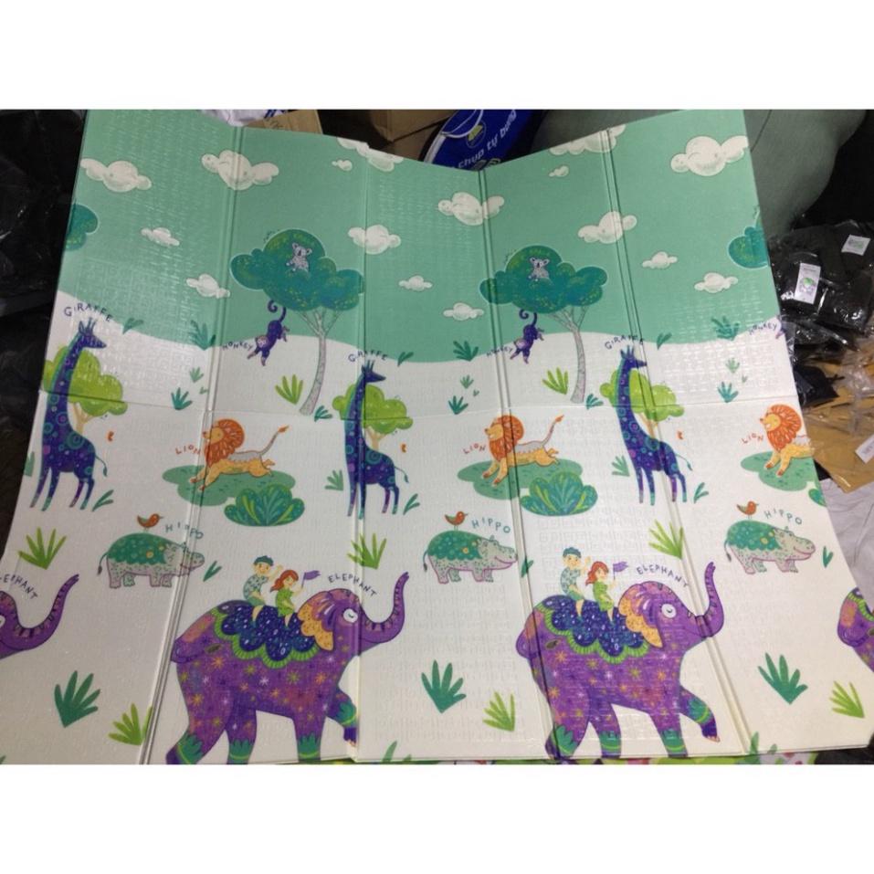 Thảm Xốp Thảm Trải Sàn XPE Phủ Silicon 2 Mặt Cho Bé Siêu Êm