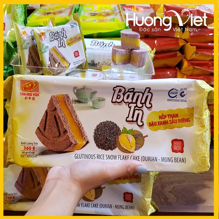 Đặc Sản Sóc Trăng - Bánh In Nếp Than Đậu Xanh Sầu Riêng 360G, Bánh In Sóc Trăng Tân Huê Viên