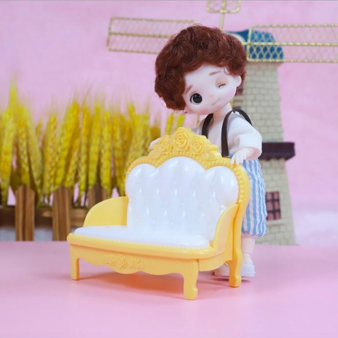 Ghế sofa nhựa loại nhỏ dành cho búp bê 1/8 Sunnydoll