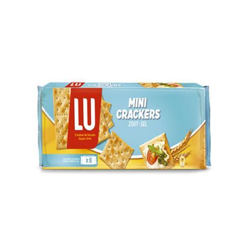 Bánh Quy LU Mini crackers các vị (Zout-Sel, Natutel,Olive Oli &amp; Oregano ) 250g - Bỉ