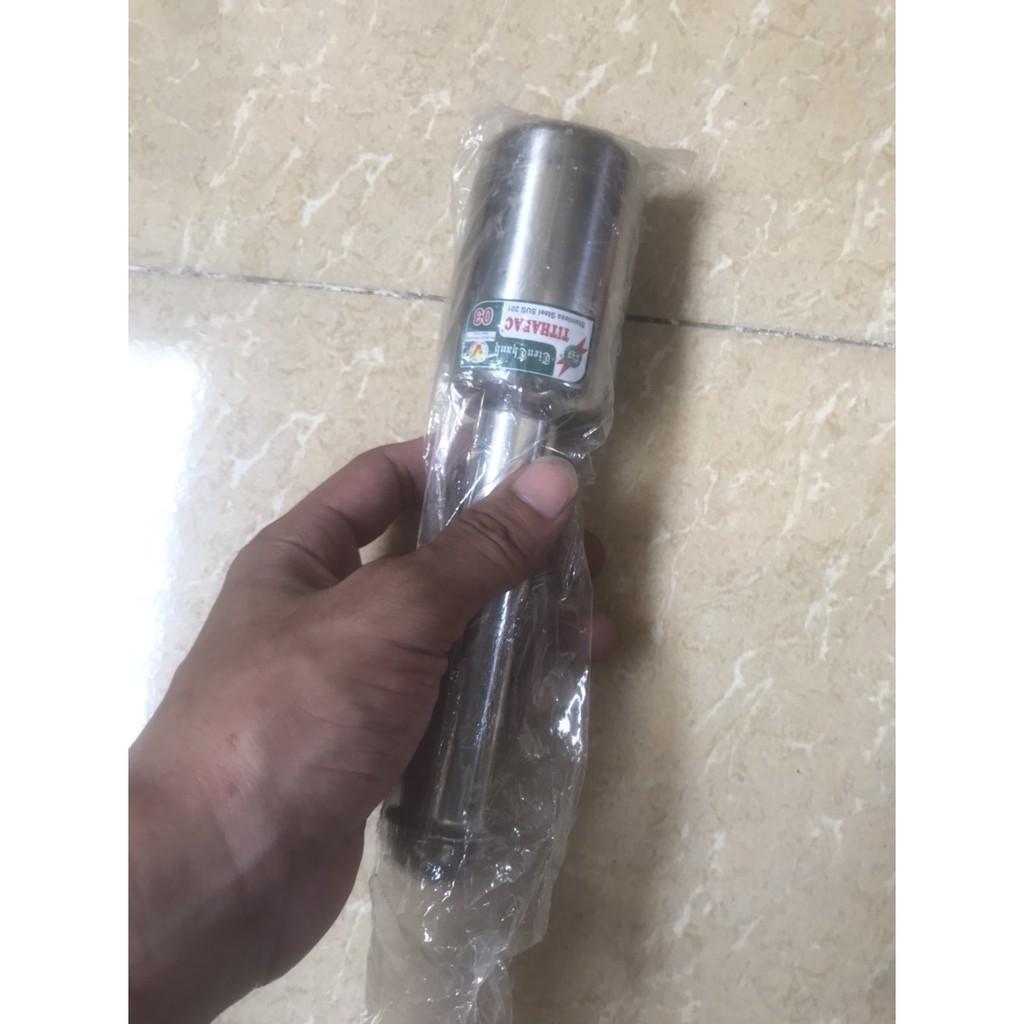 Bộ chày cối giã cua bằng gang - gỗ - inox