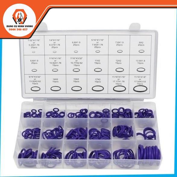 Hộp 270 Vòng Đệm Cao Su 18 Kích Cỡ Cho Đường Ống Xe Ô Tô