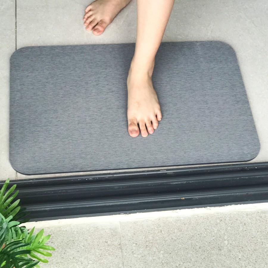 Thảm Đá Lau Chân Siêu Thấm Nước Công Nghệ Nhật Bản Cho Phòng Tắm - Đặt Chân Lên Là Khô Ngay