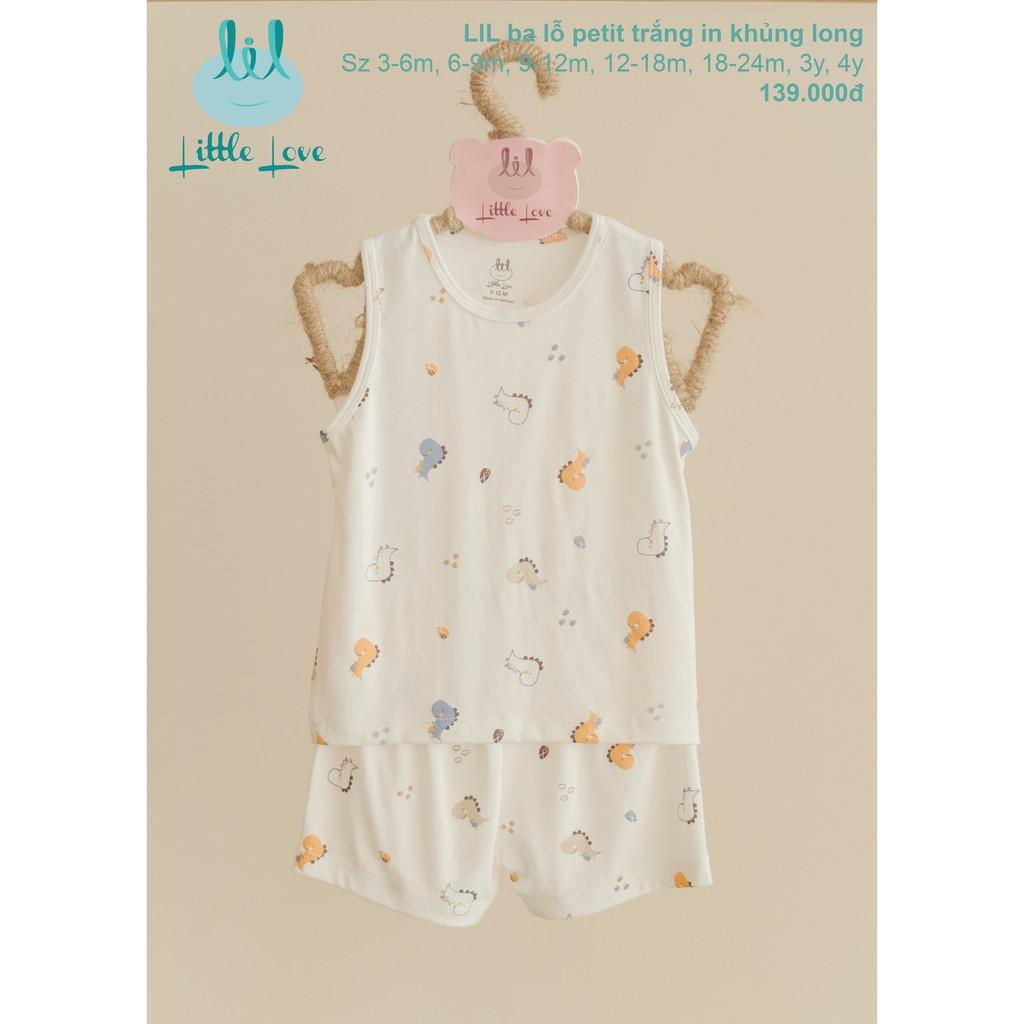 BỘ BA LỖ, BỘ SÁT NÁCH CHO BÉ LITTLE LOVE VẢI PETIT SIÊU MÁT (10-15KG)