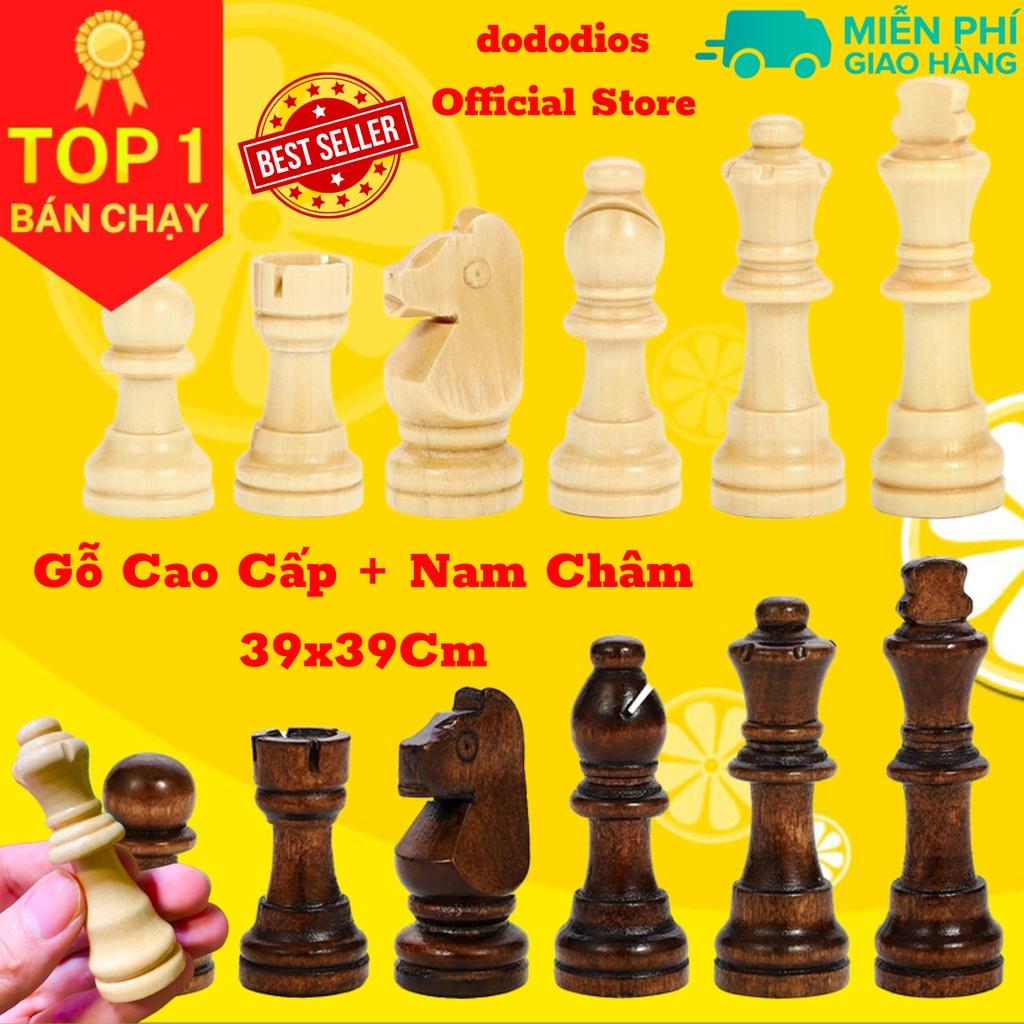 Bàn Cờ vua Nam châm bằng Gỗ Cao Cấp - 39x39cm - Chính hãng dododios