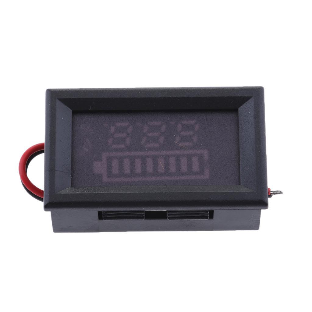 2x LCD Voltage Indicator Digital Voltmeter Acid Battery Capacity 60V