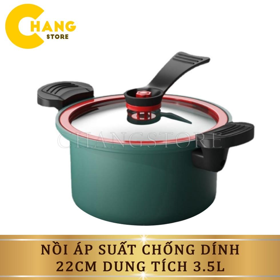 Nồi Áp Suất Chống Dính Dung Tích 3.5 Lít, Dùng Được Bếp Điện Bếp Ga Kiểu Dáng Hàn Quốc, Gọn Nhẹ Dễ Sử Dụng