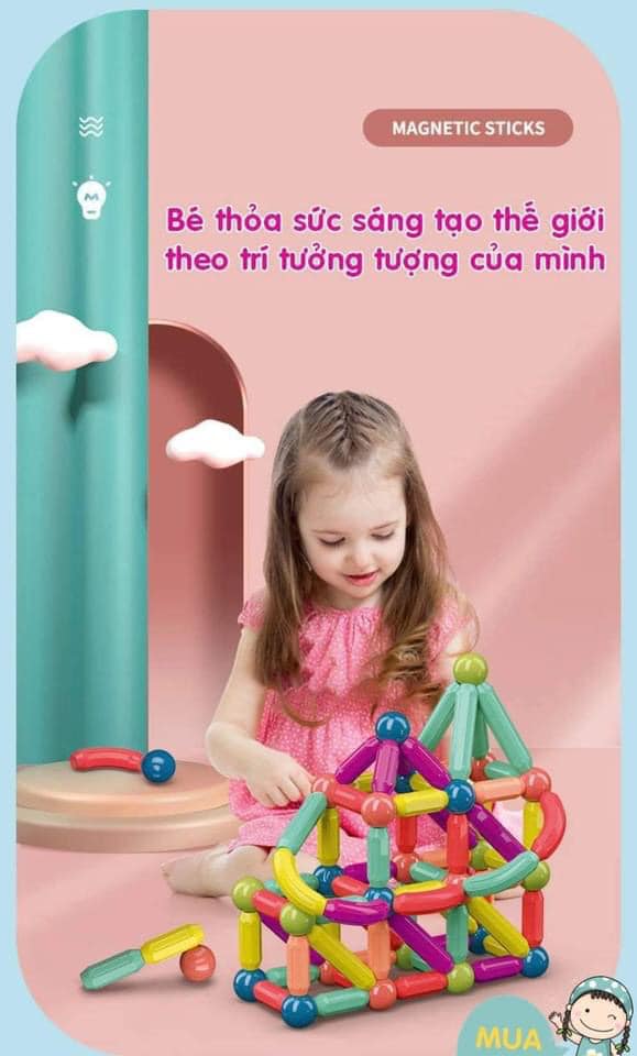 ĐỒ CHƠI XẾP HÌNH NAM CHÂM 42 CHI TIẾT
