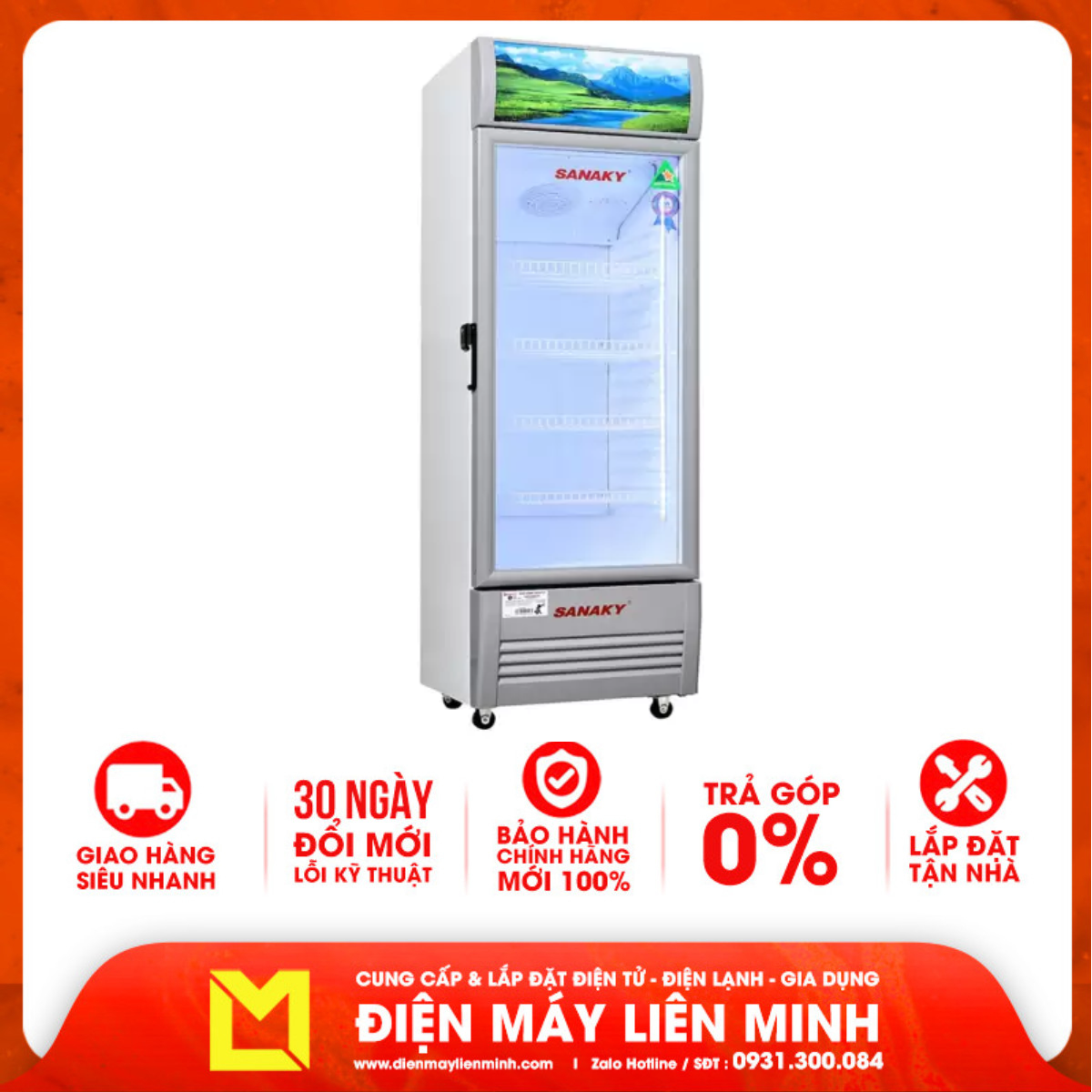 Tủ mát Sanaky VH-3589K 300L - Hàng chính hãng (chỉ giao HCM)