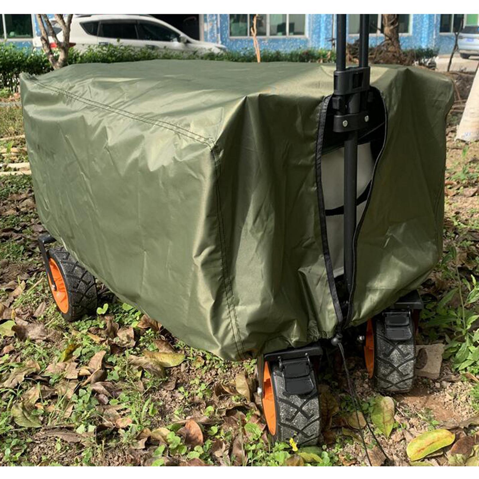 Wagon Cart Cover Drawstring Closure Dustproof Oxford Cloth Garden Cart Cover