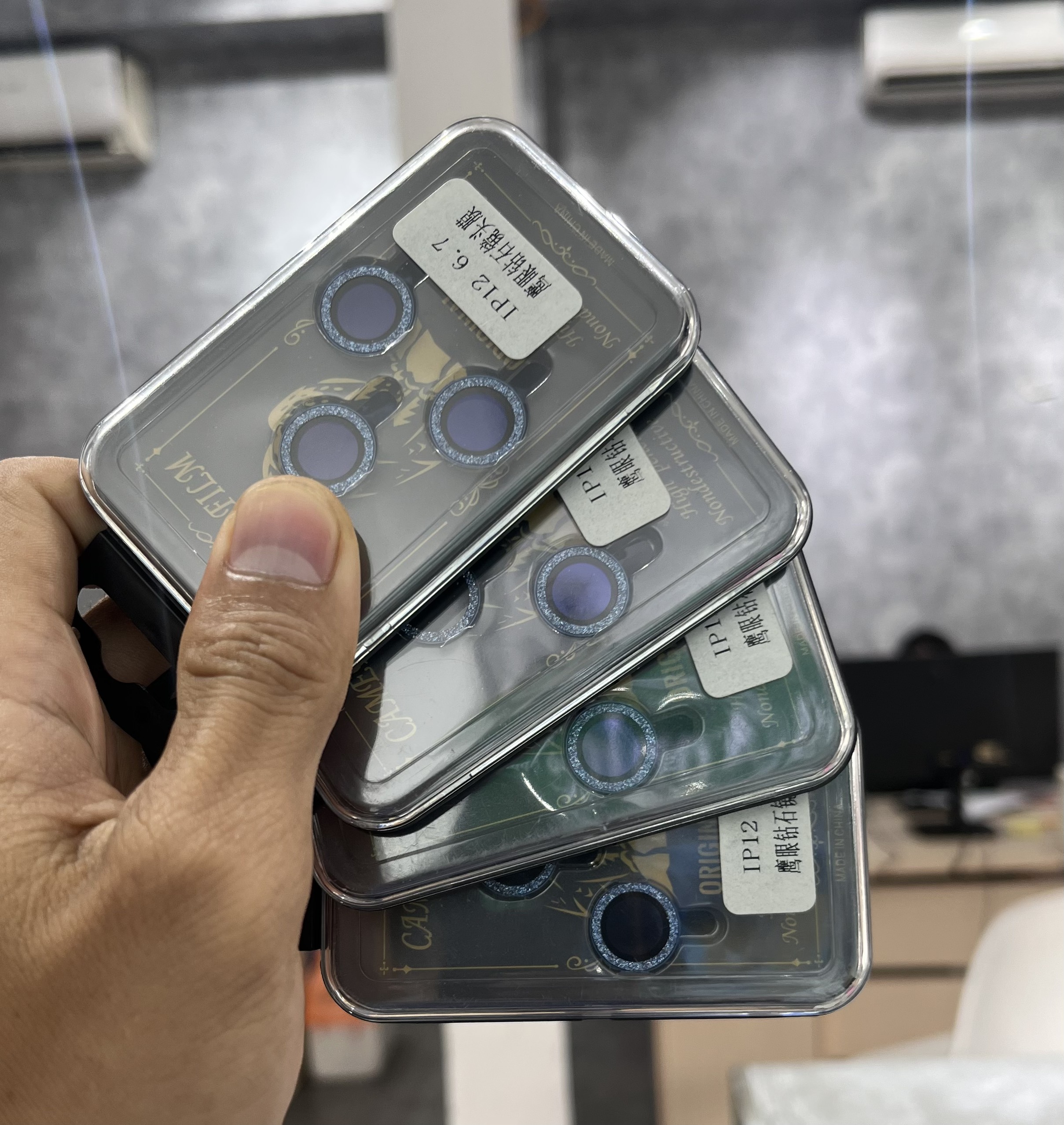 Bộ 3 mắt bảo vệ camera đính đá cho IP 11 Pro/ 11 Pro Max/ 11 Pro/ IP 12 Pro Max