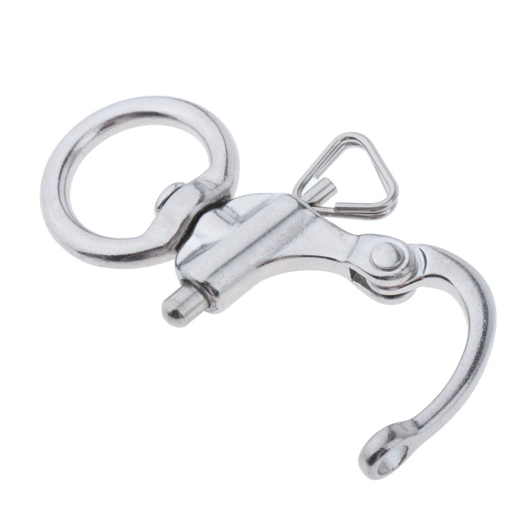 Swivel Eye Snap Shackle Rigging Sailing 316 Stainless Steel for Sailboat Spinnaker Halyard Fixed Snap Shackle Boat Anchor,Quick Release