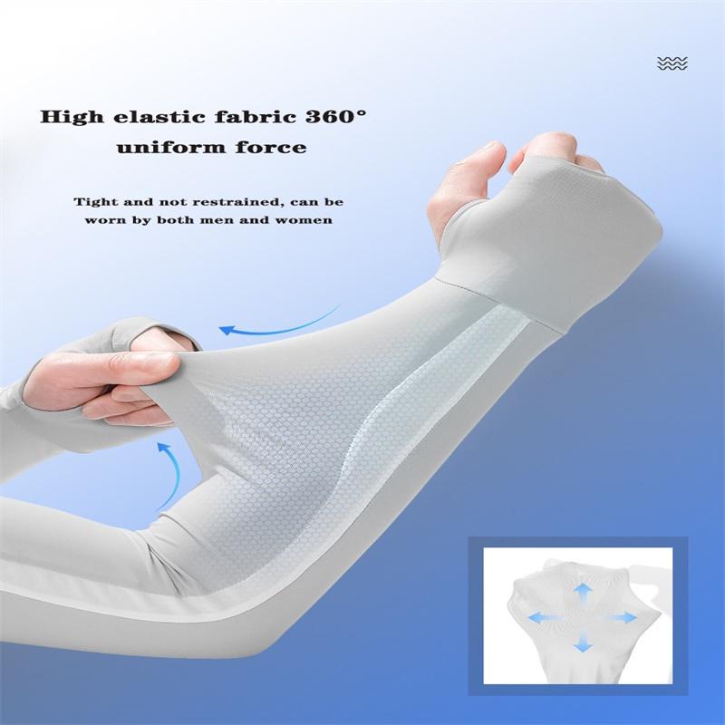 Set 2 Găng Tay Chống Nắng Bằng Lụa Mát Tiện Dụng Khi Chơi Thể Thao