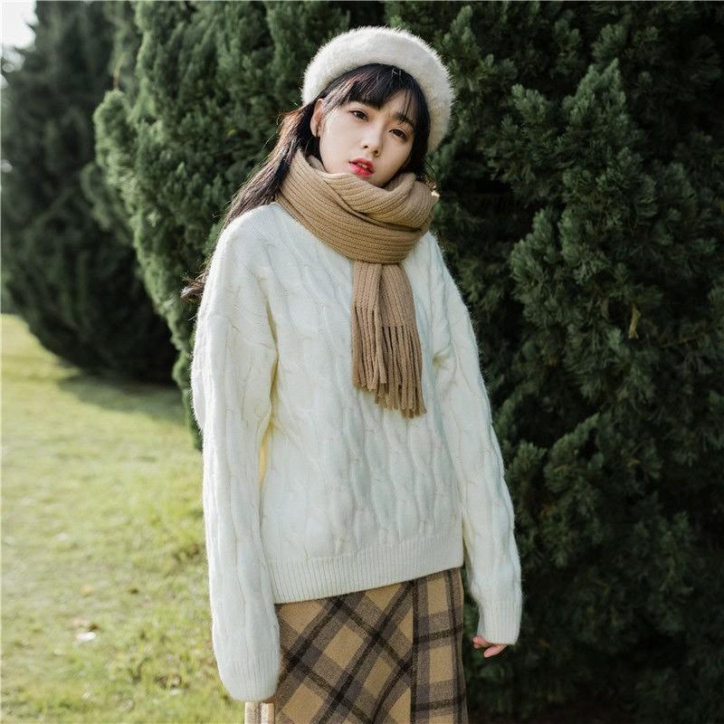 Áo len chui cổ phong cách Hàn Quốc