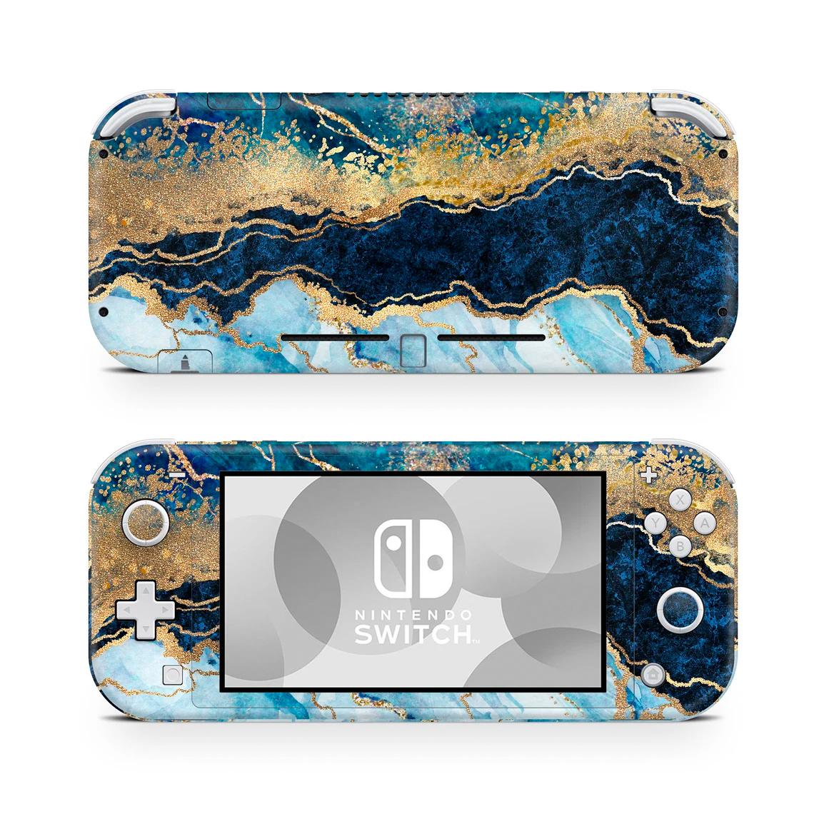 Skin decal dán Nintendo Switch Lite mẫu vân marble (dễ dán, đã cắt sẵn)