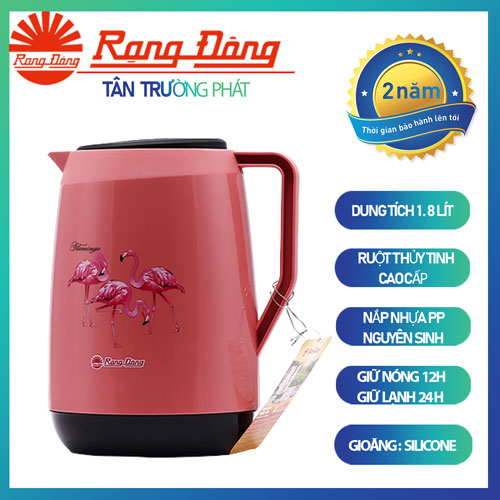 Bình Ủ giữ nhiệt 1.8 lít Rạng Đông Model: RD-1800N1.T