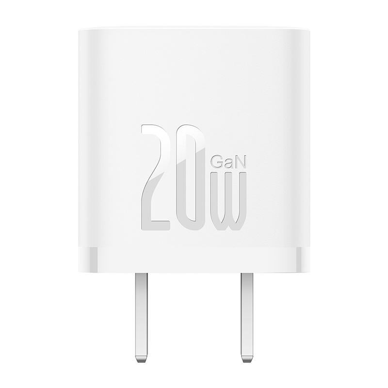 Củ Sạc Nhanh Mini Dành Cho iPhone Baseus GaN5 1C Chuẩn PD 20W Siêu Nhỏ Gọn Chân Dẹp CN - Hàng Chính Hãng