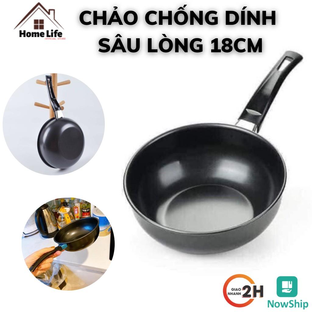 Chảo Chống Dính Sâu Lòng Size 18cm Tiện Lợi - Bảo Hành 3 Tháng