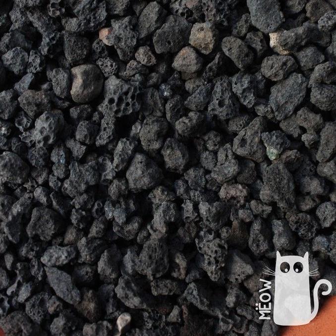 Đá nham thạch đen - MEOW BLACK LAVA ROCK | Giá thể trồng sen đá, xương rồng, lọc nước bể cá