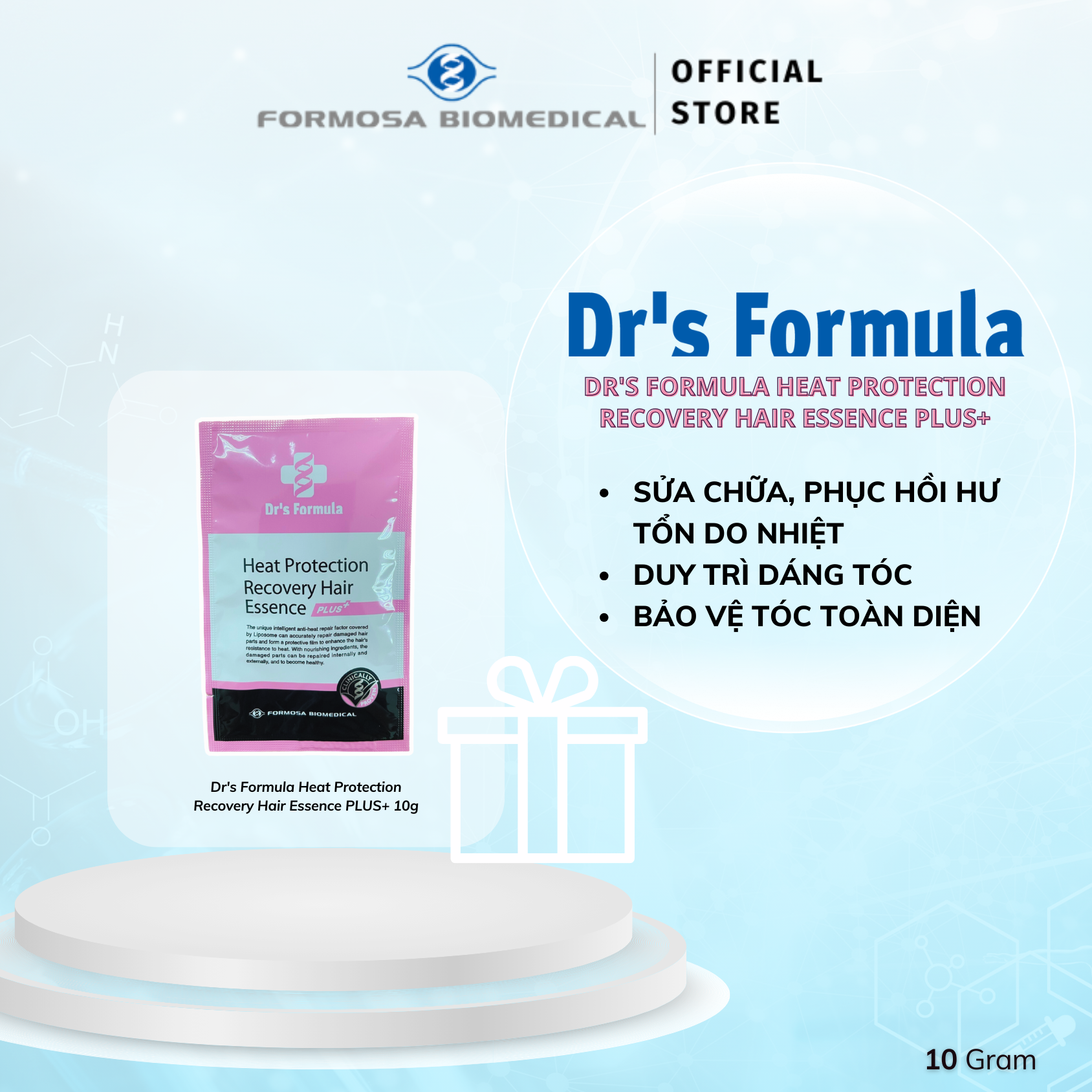 Tinh Chất Dr's Formula Heat Protection Recovery Hair Essence PLUS+ 10g