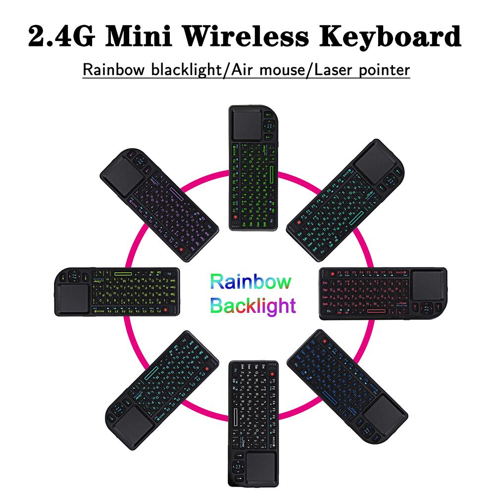 Kebidumei Chất Lượng Cao 2.4G RF Bàn Phím Không Dây 3 Trong 1 Bàn Phím Mới Có Bàn Di Chuột Chuột Cho Máy Tính Xách Tay Thông Minh tivi Box