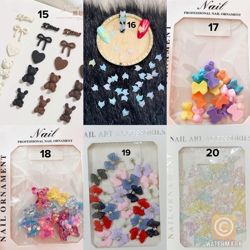 Charm nơ, charm thú đính móng dành cho Nail 25k/1 set